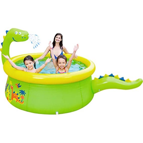 Uppblåsbar swimmingpool Dinosaur Pool Sprinkler Vattenleksaker för barn Barn