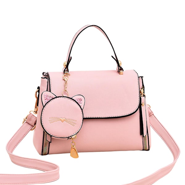 Fashion Student Handväska Multi-fickor Design Stor Kapacitet Axelväska För Pendling Affärsresor Pink