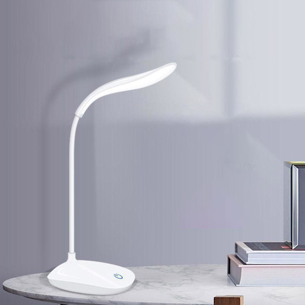 Mini Søt Nattbordslampe Justerbar Kropp Morsom Skrivebordslampe Tenåringer Studenter Beste Gave White