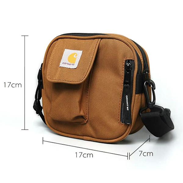 Fyrkantig Crossbody-väska för dam och herr, justerbar rem, liten axelväska för resor Khaki