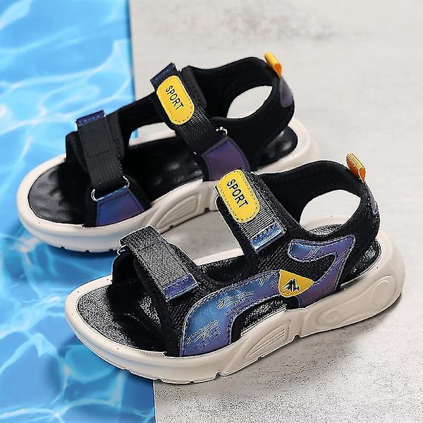 Nya Trendiga Pojkar Sommar Utomhus Sandaler Fiskarsandaler Lätta Sport Sandaler 3c166jk BlackWhite 34