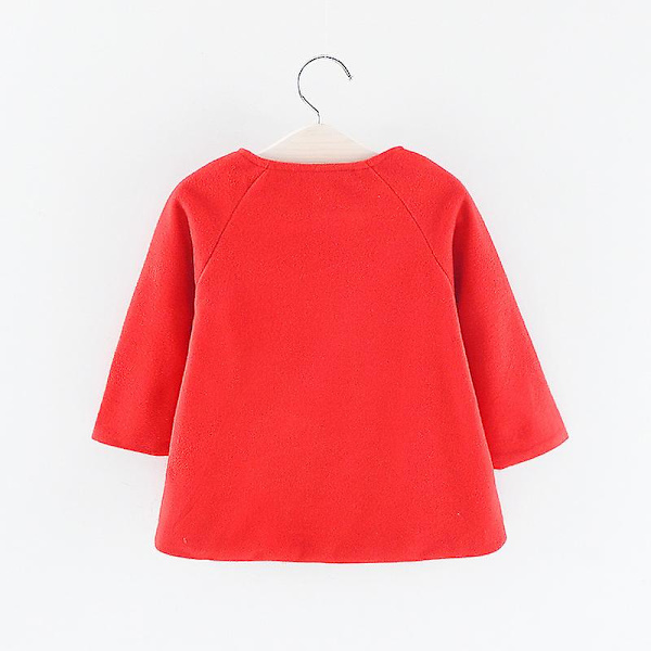 Småbørn Børn Baby Piger Vinterfrakke Jakke Poncho Kappe Overfrakke Overtøj Red 2-3 Years