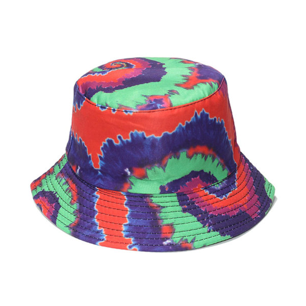 3D Hopfällbar Bucket Hat med Bred Brätte, Solhatt med Färgtryck, Lättvikt A E 56 58cm