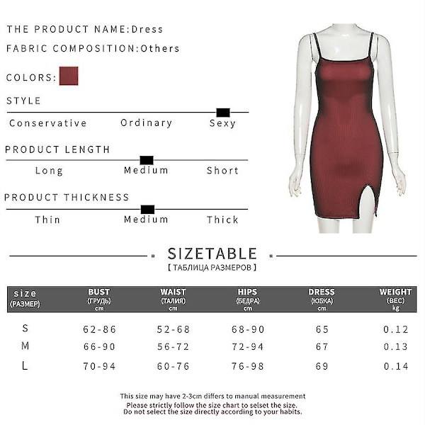 Dame Mesh Dobbelt Lag Sexy Tettsittende Kjole Ermeløs Party Bodycon Elastisk Slim Antrekk M