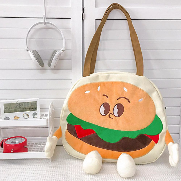 Tyttöjen Sling Bag Kangas Hampurilaisen Muotoinen Olkalaukku Säädettävällä Hihnalla Small