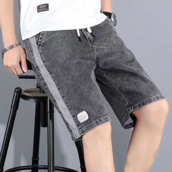 Miesten monipuoliset shortsit leveällä lahkeella, joustavat farkkushortsit rentoon shoppailuun ja matkustamiseen Gray 305 Cropped Pants 2XL