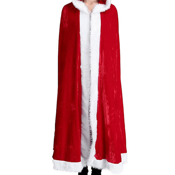 4 Kokoa Sametti Punainen Hupullinen Viitta Seksikäs Joulupukin Cosplay Joulupuvut Naiset Karnevaali Juhlat Klubi Vaatteet Talvi Lämmin Päällystakki M 100cm