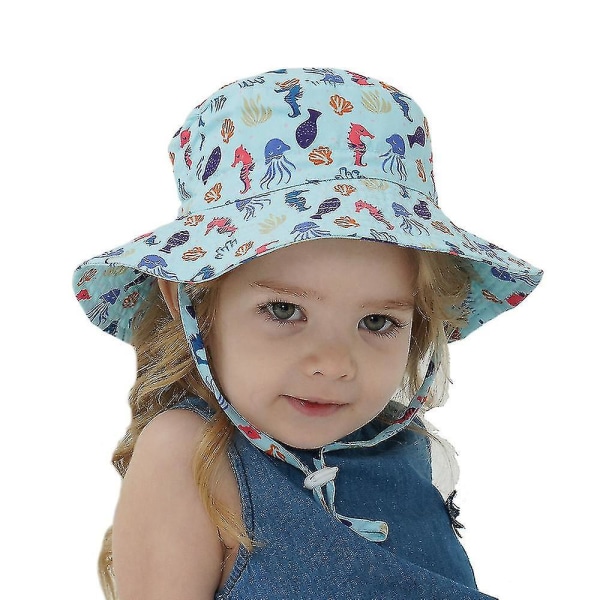 Baby Solhatt Summer Beach Upf 50+ Solskydd Baby Boy Hattar Toddler GREY S