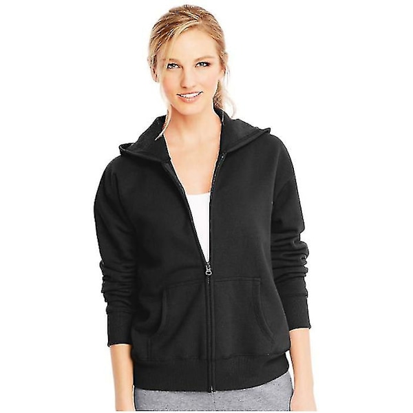 Ecosmart Full-zip Hoodie Sweatshirt för kvinnor black XL