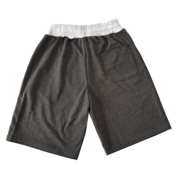 Badshorts för män Simning Joggings Gym Boardshorts Trunkar Badkläder Strand Sommar Dark Grey L