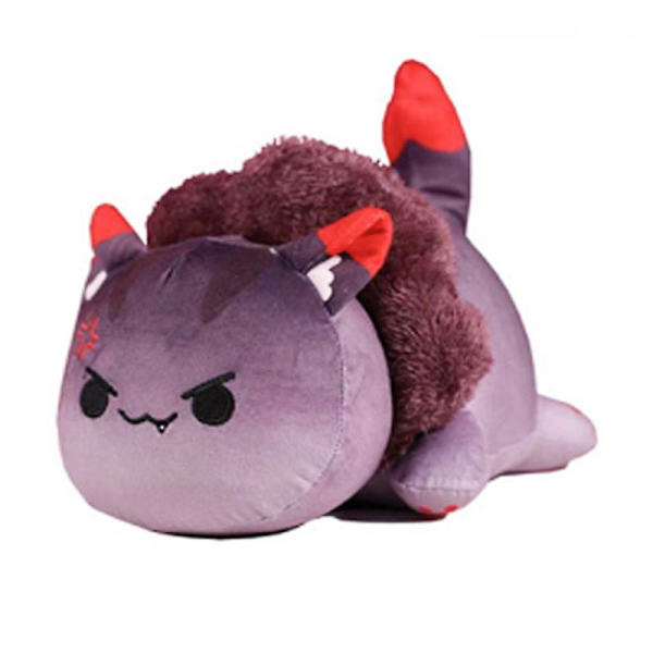 Meows Aphmau Plyschdocka Mee Meow Leksak Cola Pommes Frites Hamburgare Bröd Enhörning Ren Mat Katt Gosedjur Kudde Gåvor Angry cat
