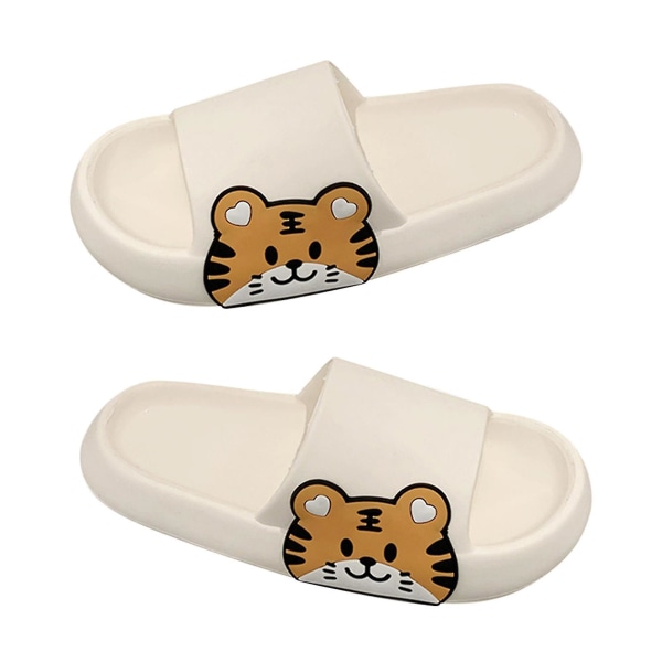 Slippers med tykk såle, sklisikre badesko, sommersandaler for kvinner white 42-43