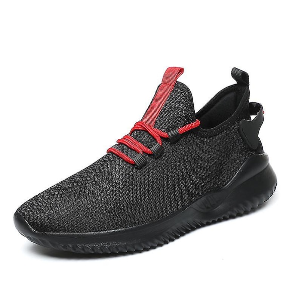 Herre Sneakers Løpesko Tennissko Lett Pustende Sport Atletisk 3cf1003 BlackRed 45