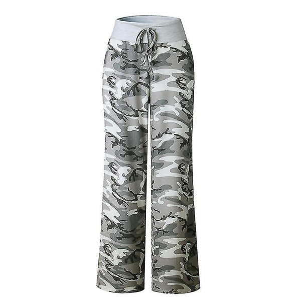 Yogabyxor för kvinnor Casual Camouflage Stripe Printed Sweatpants Camouflage XL