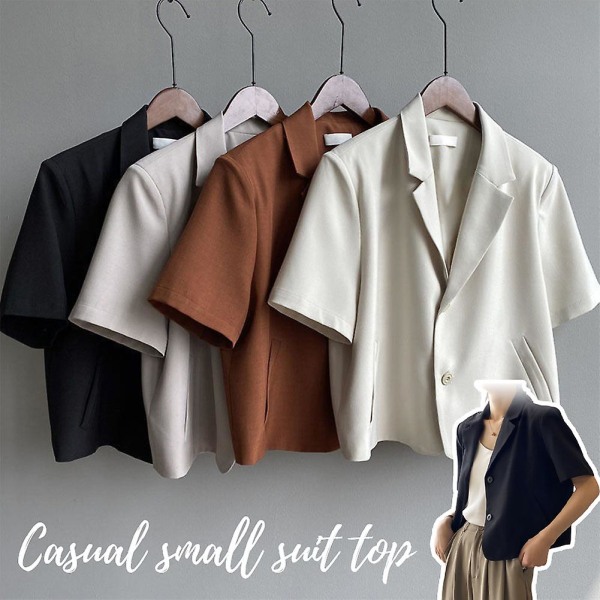 Moderigtigt kortærmet sæt til kvinder, stilfulde kortærmede sæt, blød og åndbar kortærmet T-shirt Beige Apricot L
