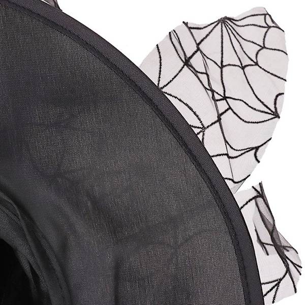 Halloween Häxhatt Mesh Trollkarlshatt Smink Kostym Rekvisita Cosplay Bal Häxhatt Black