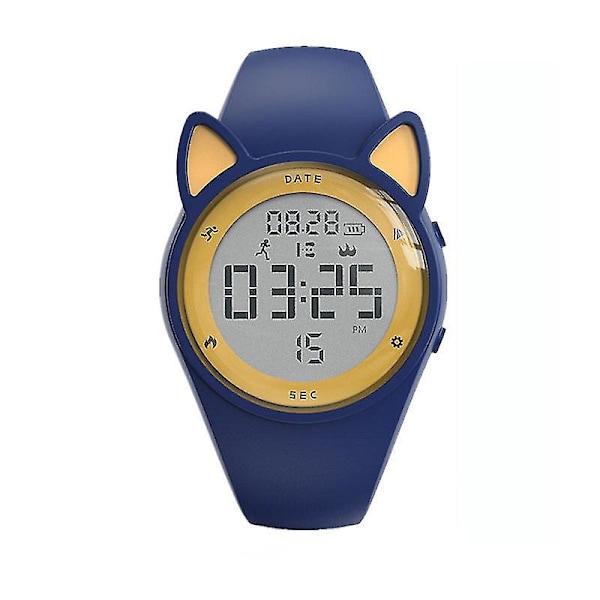 Barn Digital Klocka Barn Vattentät Sportklockor Fitness Tracker Med Stegräknare Blue