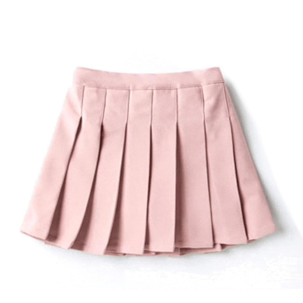 Flickor Hög Midja Plisserad Dragkedja Tennis Stil Skater Minikjol (barn) Pink 110cm  3-4 Years