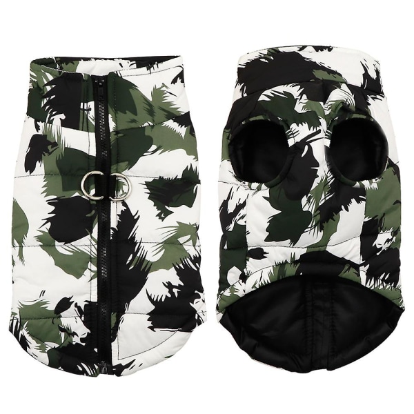 Vinter Hundkläder Fransk Bulldog Varm Jacka Vattentät Hund Kläder Outfit Väst för Små Mellanstora Stora Hundar Black XXL