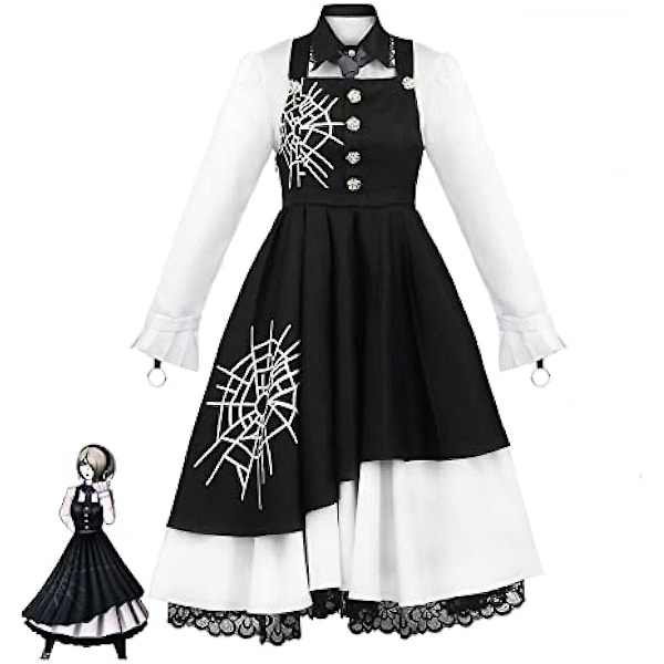 Anime Dan-ganronpa V3 Cosplay Kostym Tojo Kirumi Cosplay Kostym Kvinnor Maid Klänning Anime Cosplay Sjuksköterska Uniform Komplett Set A XXL