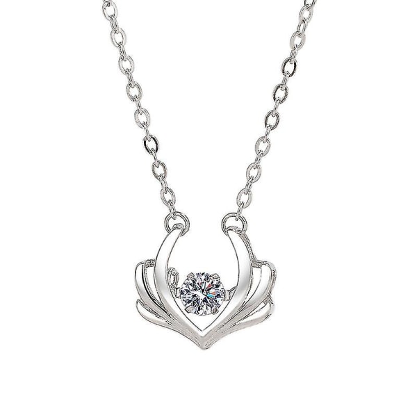 S925 Sterling Silver Halsband Kvinnlig Enkel Nisch Design Hänge Bankande hjärta Nyckelbenskedja