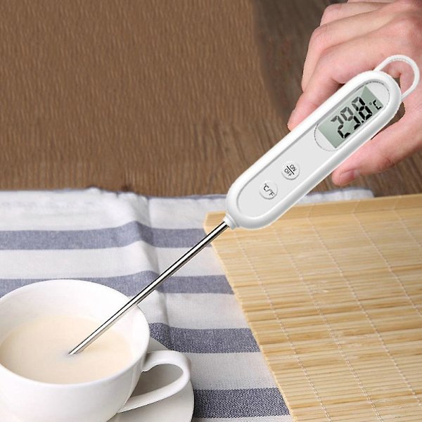 Hushållstermometer med rostfri stålprobe för bakning, matlagning och grillning B