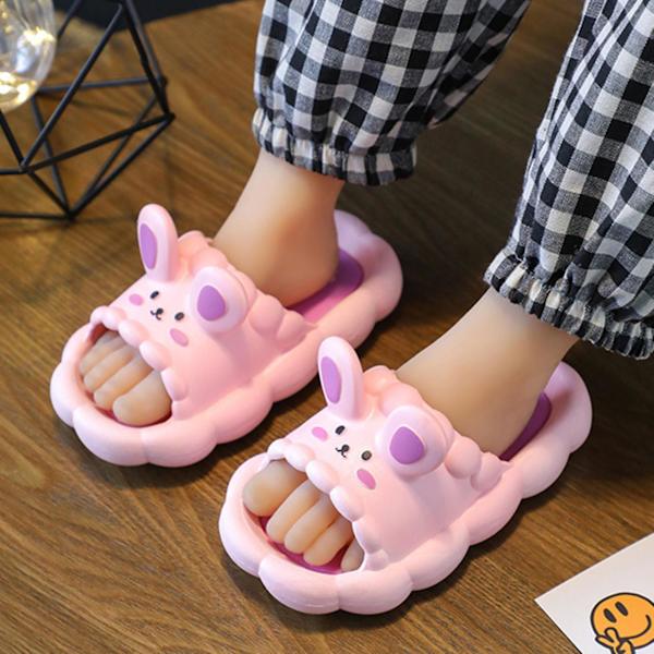 Barn Inomhus Hemma Tofflor Barn Sommar Strandtofflor Gåva Till Jul Födelsedag Nyår Pink 26 and 27