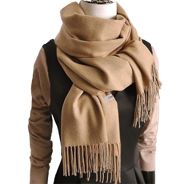 Dame Tørklæde Tæppe Tørklæde Dame Cashmere Følelse Cashmere Sjal Camel