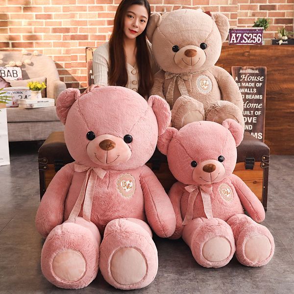 Mjukisdjur teddybjörn krambjörn docka leende björn docka pink 100cm