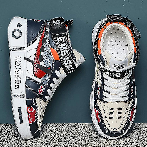 Barnskor Naruto Andningsbara Sport Löparskor Anime Sneakers 5678 DarkBlue 38
