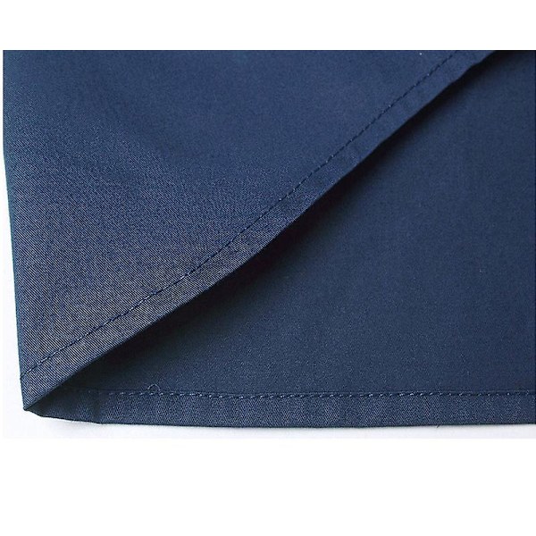 Miesten pitkähihainen slim fit -kauluspaita, yksivärinen vapaa-ajan paita Navy Blue L