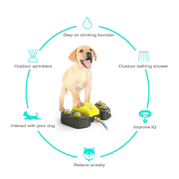 Hunde Vandfontæne Hunde Sprinkler Hundelegetøj Hunde Skål Alternativ yellow
