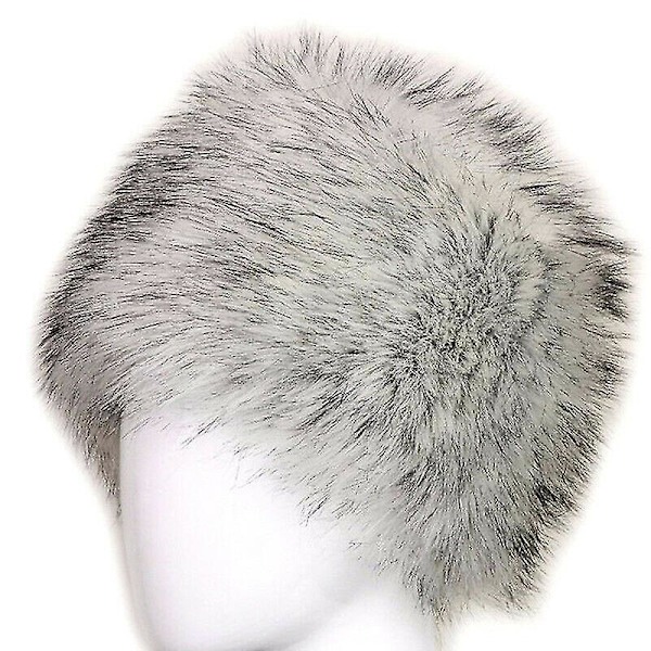 Dame Fluffy Faux Fur Russisk Hatt Dame Tykke Fluffy Skiluer Vinter Varme Hatter White