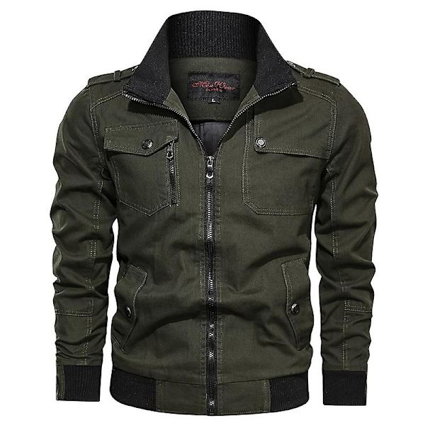 Herr Militär Cargo Combat Jacka Bomberjacka Armé Ytterkläder Green 4XL