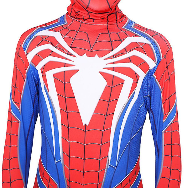 Halloween Barn Spiderman Ps4 Insomniac Games Pojkar Bodysuit Cosplay Kostymer Jumpsuit Fest Zentai Dräkt 7-8 Years