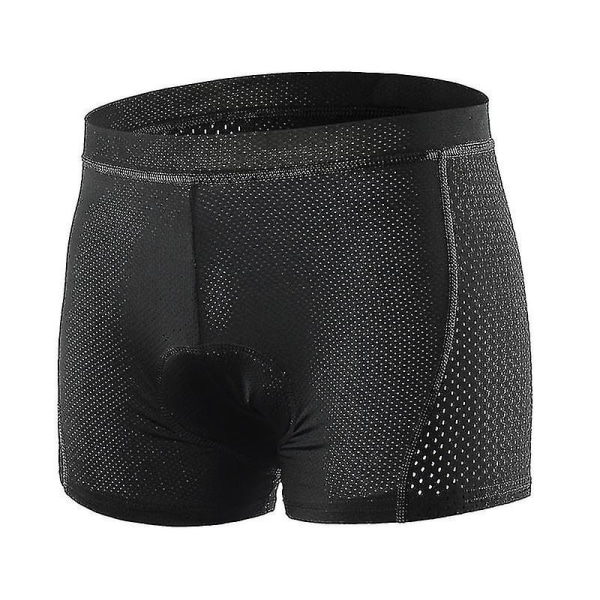 Herrcykelbyxor 3d vadderade gel cykelkalsonger andningsbara cykelunderkläder cykelbyxor XL Black