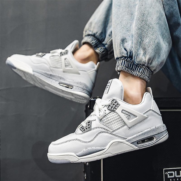 Herre Sneakers Pustende Løpesko Mote Dame Sportssko WhiteGray 44
