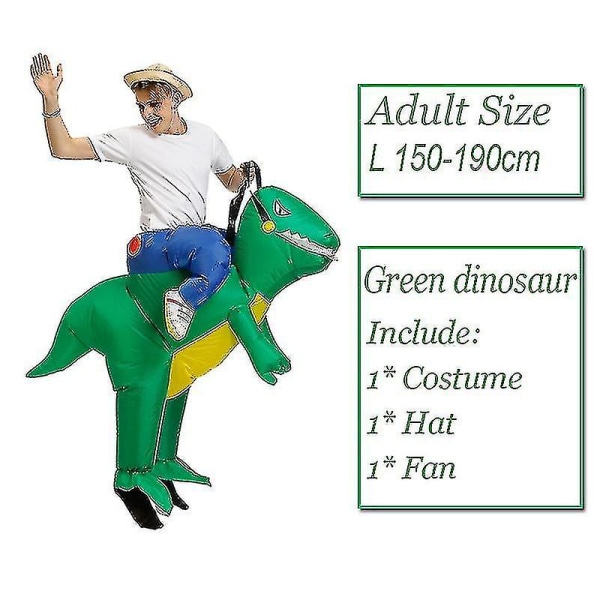 Utomjordisk dräkt Uppblåsbar kostym Cosplay Rolig kostym Festdräkt Finklänning Halloween kostym för vuxna barn Jd4 02 Dinosaur Adult Size