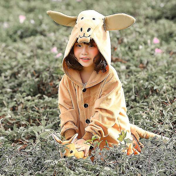 Halloween Lasten Juhla Vanhempi-lapsi Esiintymisasu Poika ja Tyttö Sama Söpö Kenguru Eläin Onesie 100cm