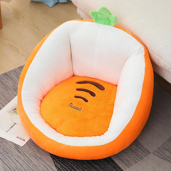 Söta tecknade stolsdynor Skumfylld skrivbordsstolskudde för stöd Ländryggsstöd 40x30CM Carrot