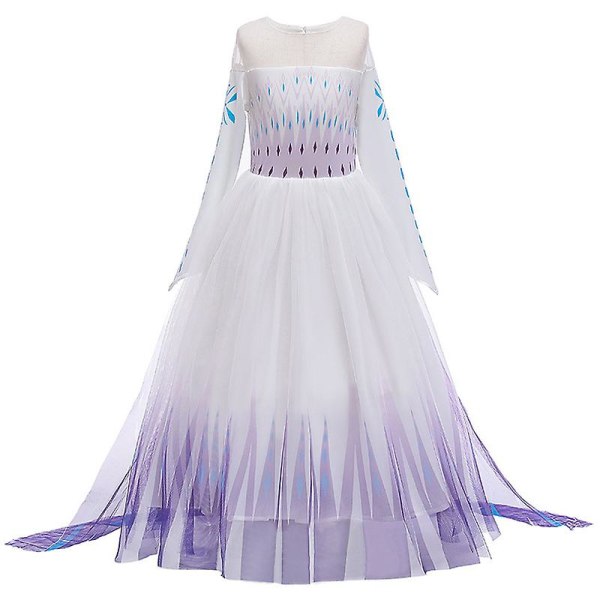 Tyttöjen Frozen 2 Elsa Queen Prinsessamekko Hieno Mekko Lumihiutale Tyllihame Asut Lasten Cosplay-asut Syntymäpäivä Halloween Joulujuhliin Purple 5-6 Years
