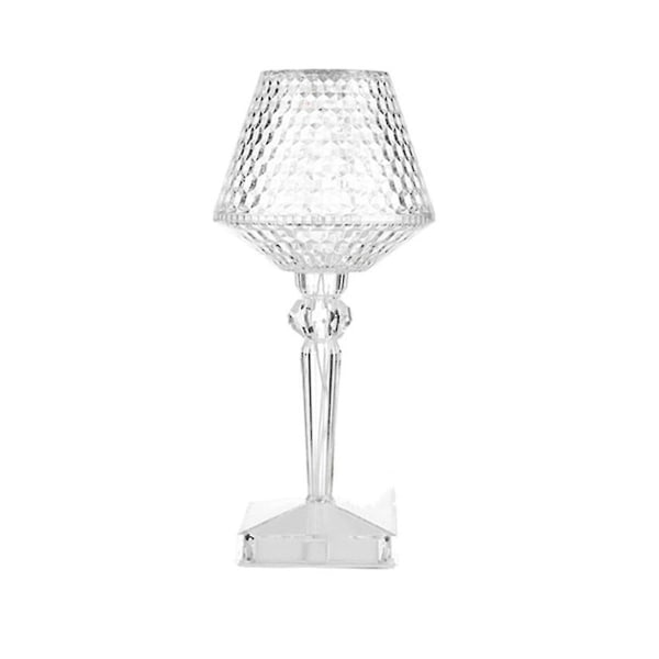 3 färger Touch Crystal Bordslampa Usb Trådlös Dimning Sänglampa Dekorativ Skrivbordslampa För Restau