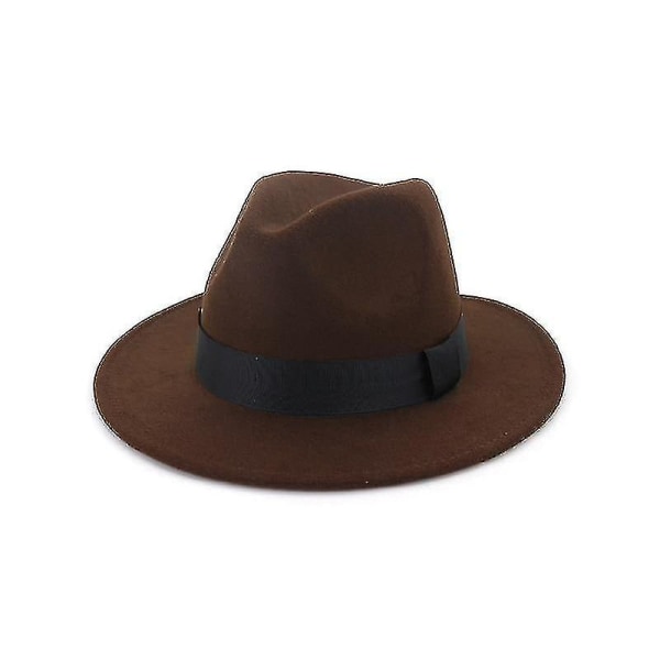 Witner Höst Vintage Fedora Ull, Bred Brätte Topphatt H