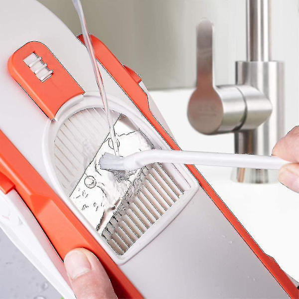 Justerbar Mandolinskärare Säker Grönsaksskärare Mathackare orange