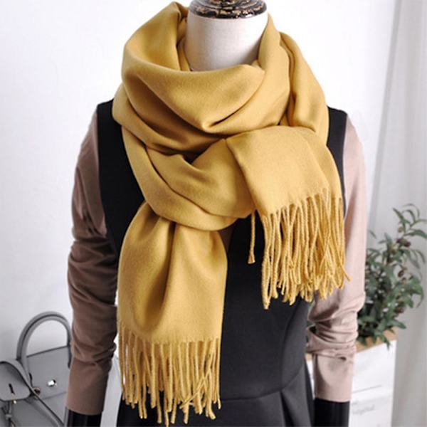 Dame Tørklæde Tæppe Tørklæde Dame Cashmere Følelse Cashmere Sjal Turmeric