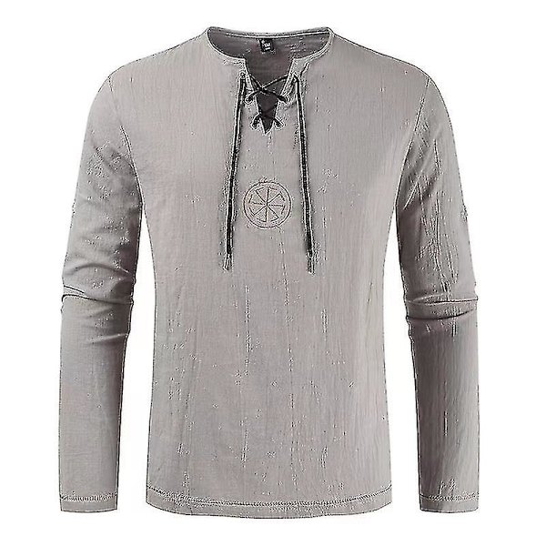 Ridder Cosplay Middelalderkostume Tunika Halloween Kostumer Til Mænd Voksen Viking Pirat Udklædning Fancy Tøj Karneval Skjorter Color 5 XXXXL