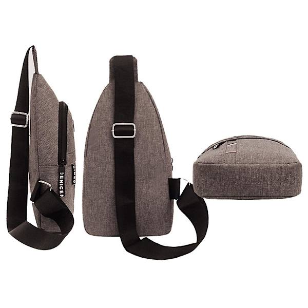 Fashionabel axelväska för män Crossbody-väska Casual Messenger Bag Bröstväska Khaki