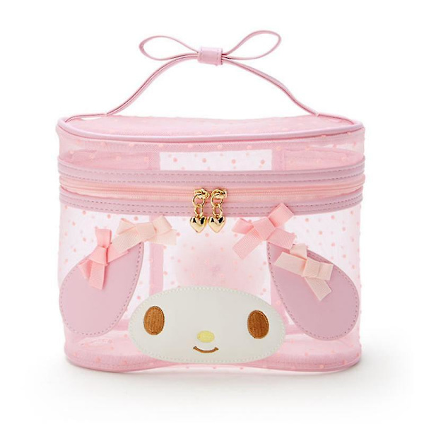 15 cm Sanrios Kawaii Sød Kuromi Mymelody Tegneserie Net Sand Kosmetiktaske Diverse Makeup Opbevaring Rejsetaske Skrivebordsopbevaringstaske Melody