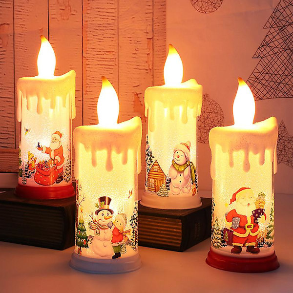 Tomte Nattlampa Juldekoration Simulering Låga Ljus LED-lampa A Santa