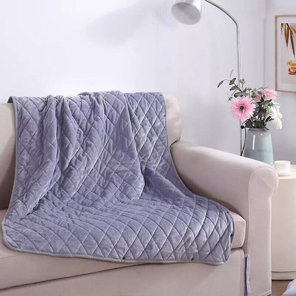 Elektrisk Värmefilt Vinter Varm Pläd Poncho Omslagsfilt USB Värmesjal Hemmakontor Grey Small